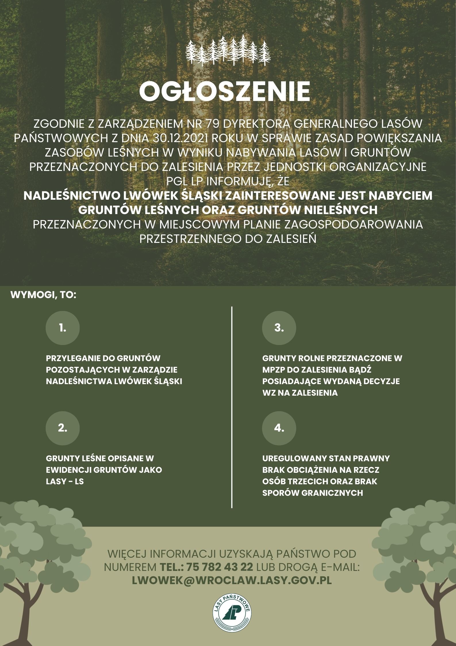 ogłszenie o nabywaniu gruntów